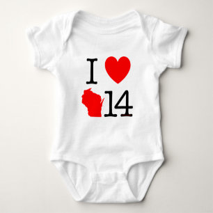 I Heart Wisconsin 14 Romper