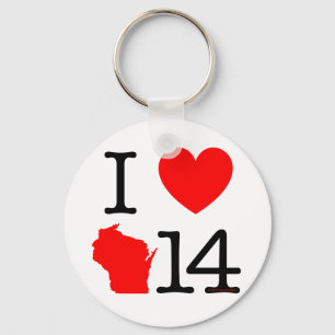 I Heart Wisconsin 14 Sleutelhanger