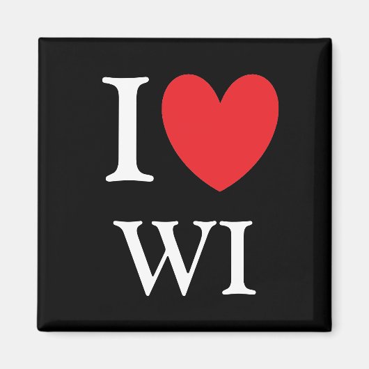 I Heart Wisconsin Magnet (Devant)