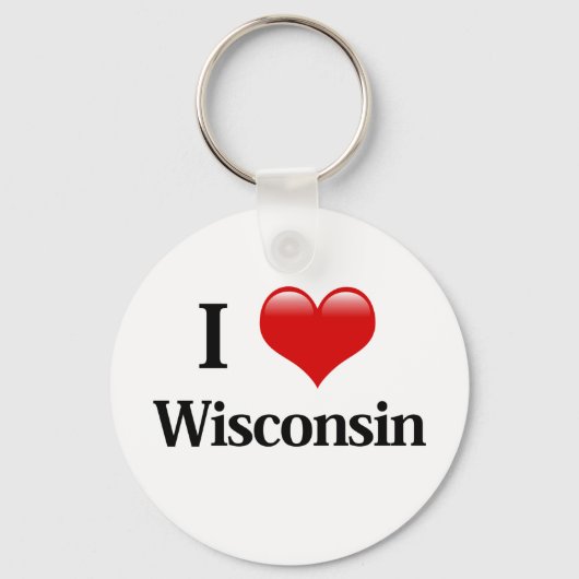 I Heart Wisconsin Sleutelhanger (Voorkant)