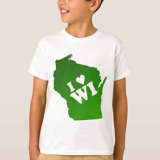 I Heart Wisconsin T-shirt (Voorkant)