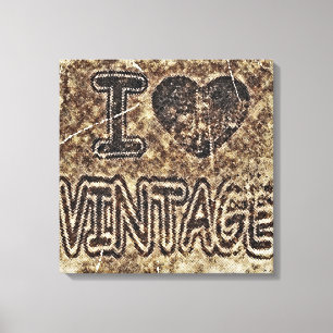 I Heart Wrapped Canvas Afdruk