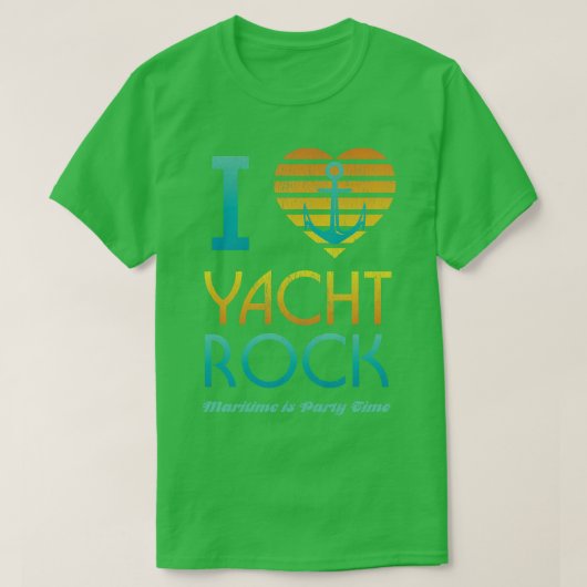 I Heart Yacht Rock Drink ontwerp Maritiem feest T-shirt (Design voorkant)
