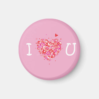 I Heart You - Roze & Wit Magneet