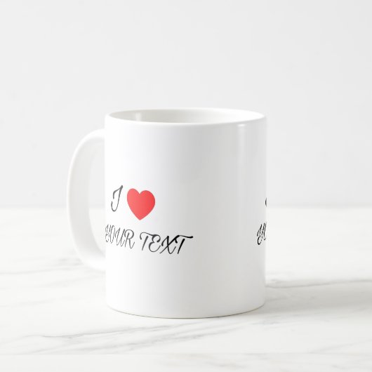 I heart your text Mug (Devant gauche)