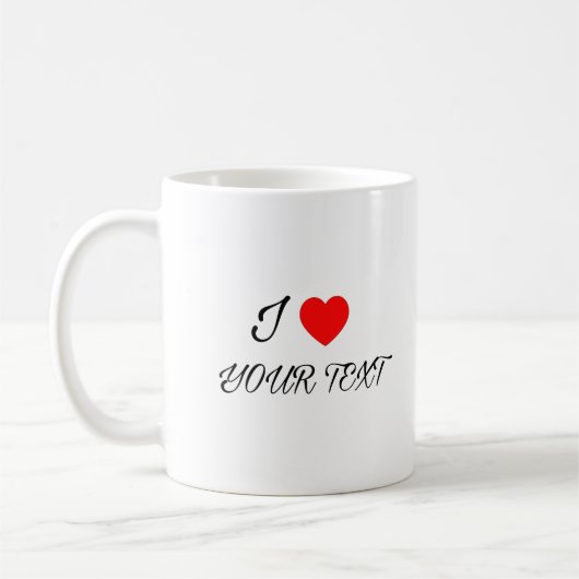 I heart your text Mug (Gauche)