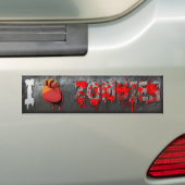 I Heart Zombies Bumpersticker (Op auto)