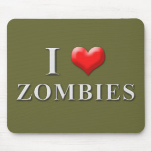 I Heart Zombies Mousepad 002 Muismat