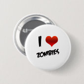 I Heart Zombies Ronde Button 5,7 Cm (Voorkant /achterkant)