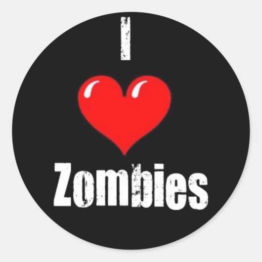 "I (Heart) Zombies" Stickers (Voorkant)