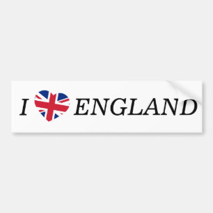 I Heartflag Engeland bscent Bumpersticker