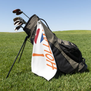 I Heartflag Holland of op nat gtcent Golfhanddoek