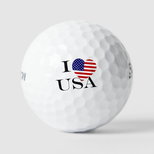 I Heartflag USA bk ssf gbcnt Golfballen (Voorkant)