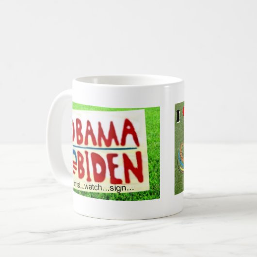 I heartomerkley, tasse de signe d'obama (Devant gauche)