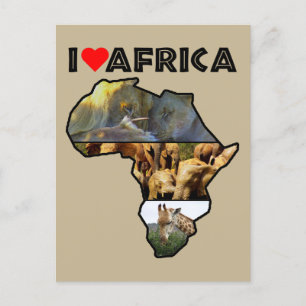 I Heat Africa Wildlife Collector Carte postale