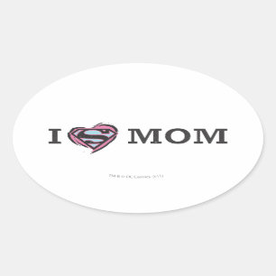 I het Mamma van het Hart Ovale Sticker