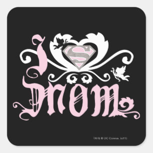 I het Roze van het Mamma van het Hart Vierkante Sticker