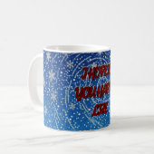 I Hope To You Happy Life Blue Snowflake Coffee Mug (Devant gauche)