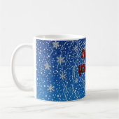 I Hope To You Happy Life Blue Snowflake Coffee Mug (Gauche)