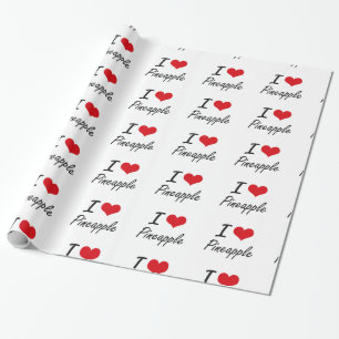 I hou van het kunstzinnige design van ananas cadeaupapier