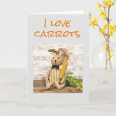 **I HOUDT VAN CARROTS MAAR IK HOOP VAN JE MEER** K KAART (Gele Bloem)