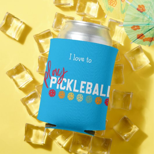 I houdt van Pickleball met design Blikjeskoeler (Insitu Zomer)