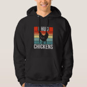 I Hug Chickens Retro Style Chicken 1 Hoodie (Voorkant)