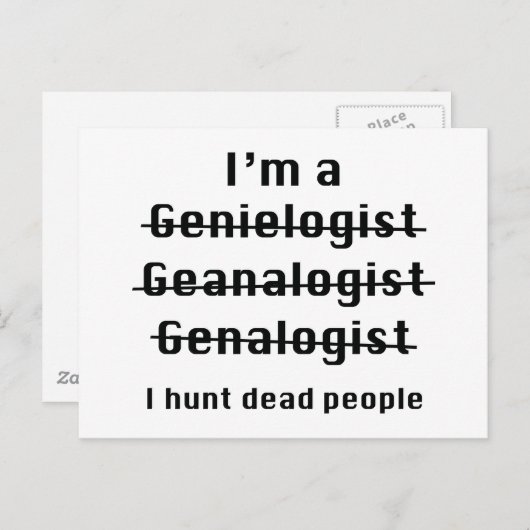 I Hunt Dead People Briefkaart (Voorkant / Achterkant)