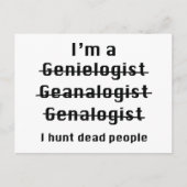 I Hunt Dead People Briefkaart (Voorkant)
