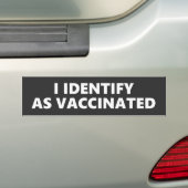 I. Identificeer als gevaccineerd Bumpersticker (Op auto)