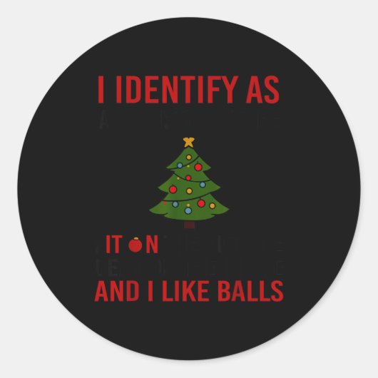 I Identify As A Christmas Tree Lot On The Outside  Ronde Sticker (Voorkant)