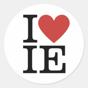 I ❤️ IE Industriële Ingenieurswetenschappen Studen Ronde Sticker