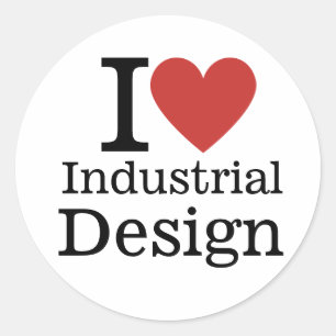 I ❤️ Industrieel Ontwerp voor Studenten/Faculteit  Ronde Sticker