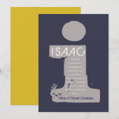 I Initiaal Collectie Bat Bar Mitzvah Uitnodiging (Voorkant / Achterkant)