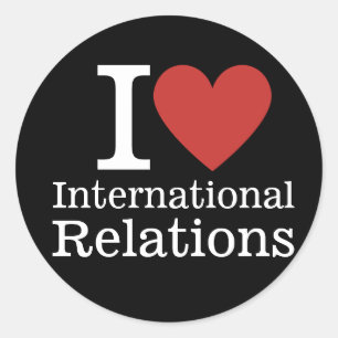 I ❤️ Internationale betrekkingen voor studenten /  Ronde Sticker