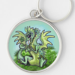 "i is Lucky!" lil van Shamrock Dragon Sleutelhanger