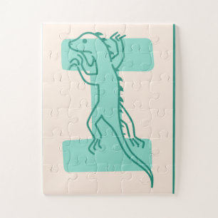 "I is voor Iguana" Alfabetposter Legpuzzel