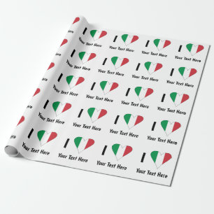 I (Italiaanse vlag) Jouw tekst Cadeaupapier
