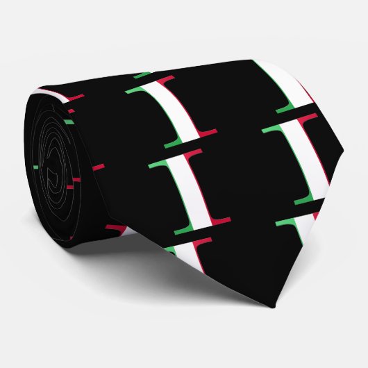 I (Italië) Monogram Stropdas (Opgerold)