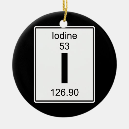 I - Jodium Keramisch Ornament (Voorkant)