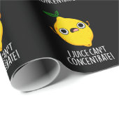I Juice Can't Concentrate Funny Lemon Pun Dark BG Cadeaupapier (Rol Hoek)