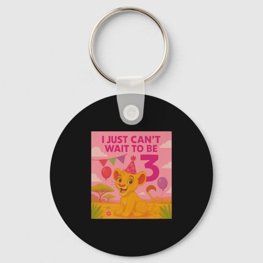 I Just Can't Wait To Be 3 Premium Sleutelhanger (Voorkant)