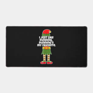 I Just Like to Run Running Runner Christmas Elf