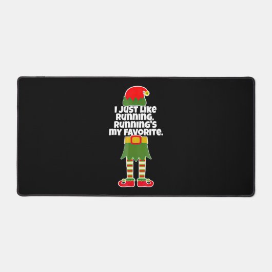 I Just Like to Run Running Runner Christmas Elf (Recto)