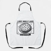I Just Love Focaccia - Ontwerp met een foodiethema Schort (Voorkant)