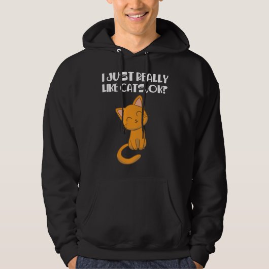 I just really like cats hoodie (Voorkant)