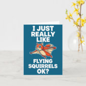 I Just Really Like Flying Squirrels Ok  Kaart (Gele Bloem)
