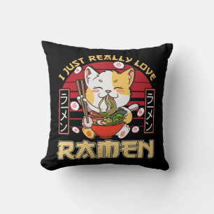 I Just Really Love Ramen Kawaii Anime Cat Ramen Gi Kussen