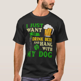 I Just Want To Drink Beer And Hang My Curly Coated T-shirt