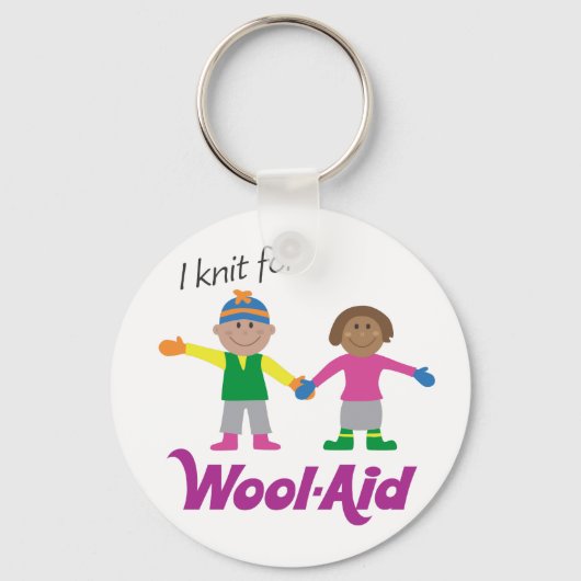 I Knit for Wool-Aid sleutelhanger (Voorkant)